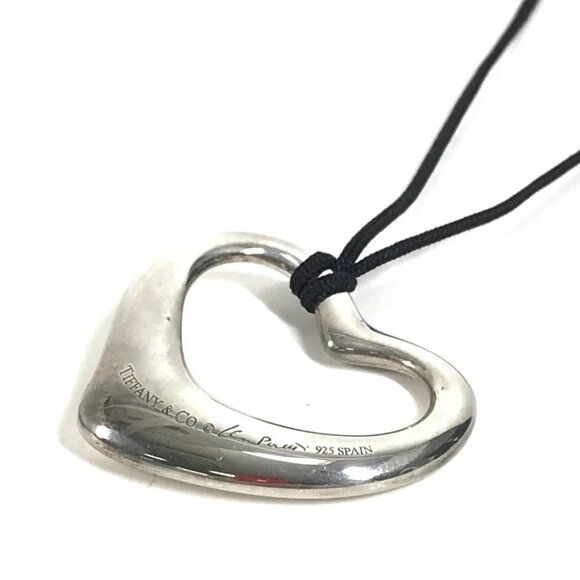 TIFFANY&Co. Open Heart Elsa Peretti Accessories Choker Necklace SV925 Silver - Picture 12 of 15
